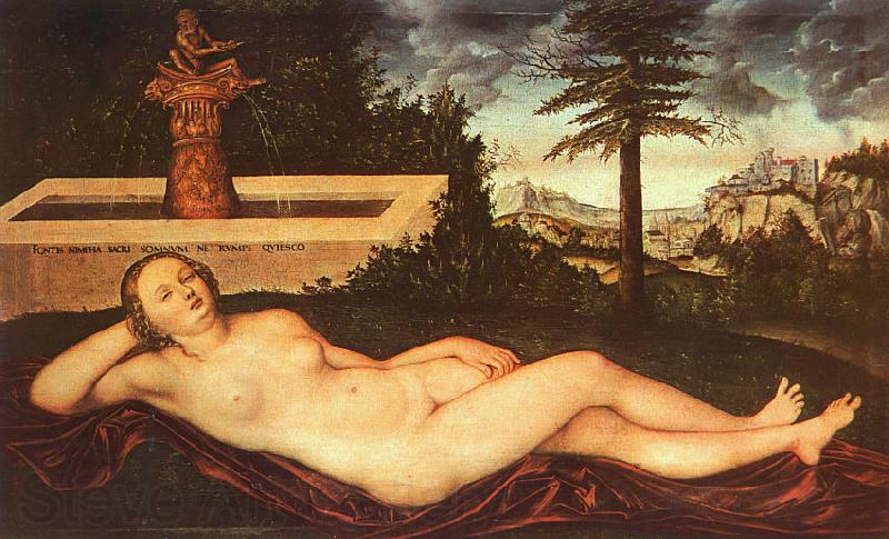 Lucas  Cranach Nymph of Spring Norge oil painting art